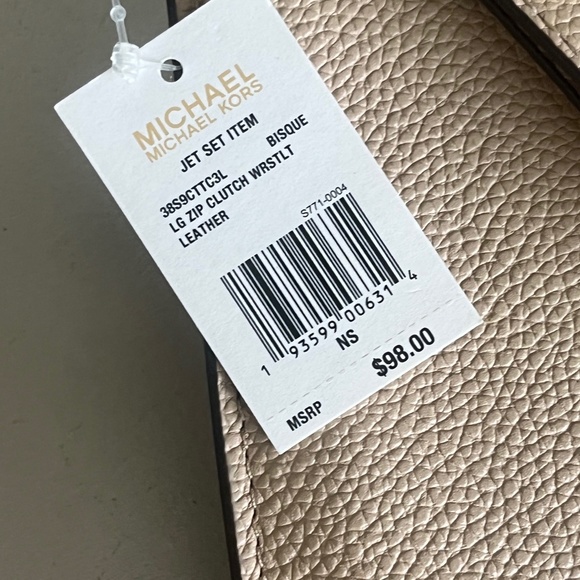 Michael Kors Jet Set Wristlet Tan Zipper Clutch - Picture 5 of 9